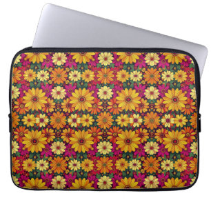 Capa Para Notebook Uau! Padrão floral colorido e brilhante.