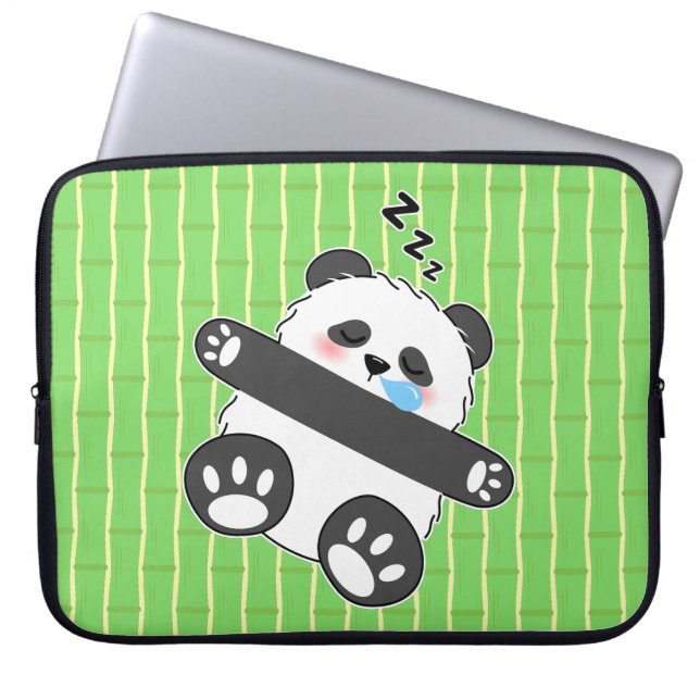 Capa Para Notebook Um adorável bebê panda dormindo pacificamente (Frente)