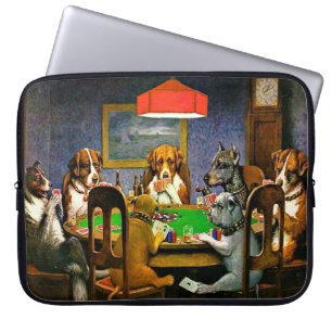 Capa Para Notebook Um Amigo em Apuros, Cães Jogando Pôquer,
