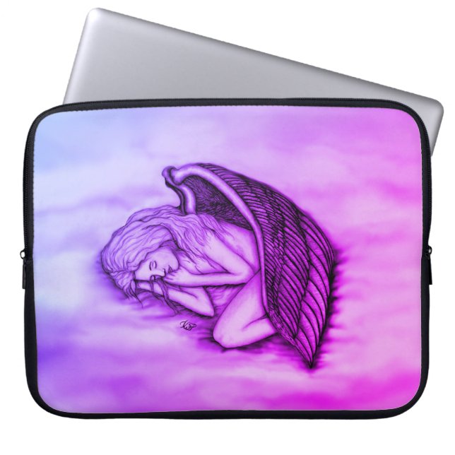 Capa Para Notebook Um anjo adormecido nas nuvens do céu (Frente)
