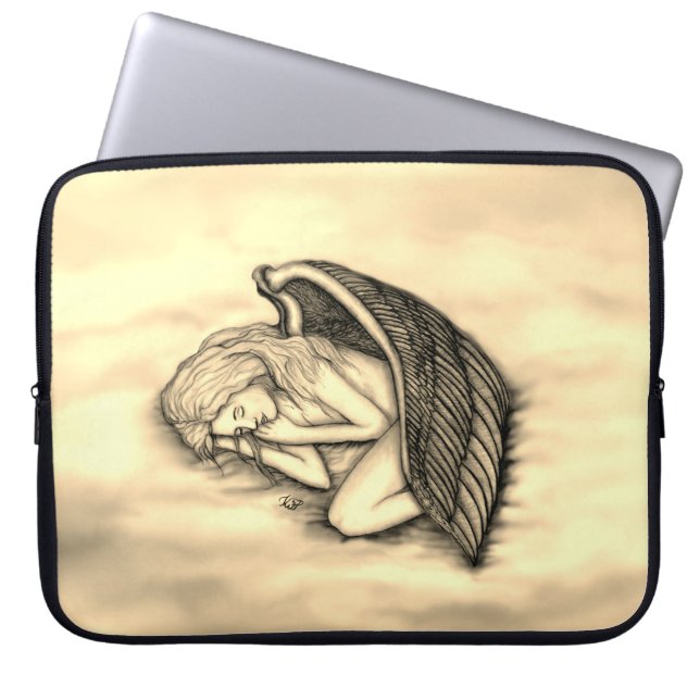Capa Para Notebook Um anjo adormecido nas nuvens do céu (Frente)