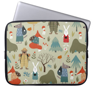 Capa Para Notebook Um bom padrão de colheita com animais taiga.