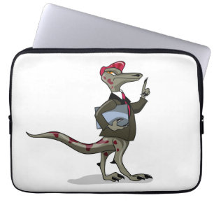 Capa Para Notebook Um Cartoon Iguanodon Clerk.
