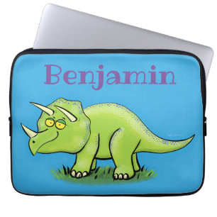 Capa Para Notebook Um desenho animado de triceratops dinossauros, ver