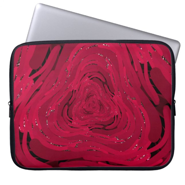 Capa Para Notebook Um desenho manual feito de gradiente vermelho com  (Frente)
