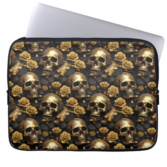 Capa Para Notebook Um design da série A Skull and Roses 8 (Frente)
