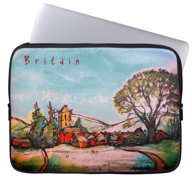 Capa Para Notebook Um esboço da Aldeia Britânica Idyllic (Frente)
