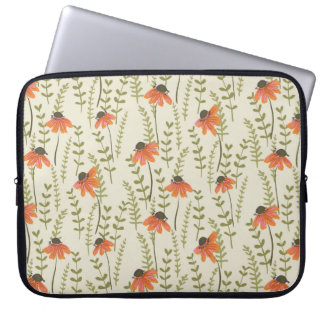Capa Para Notebook Um jardim de samambaias verdes iluminado pela flor