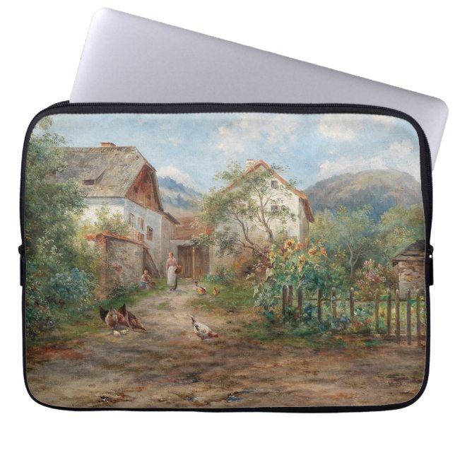 Capa Para Notebook Um Jardim Russo em Flor no Campo (Frente)