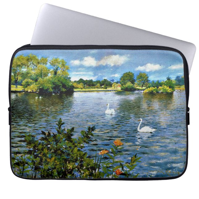 Capa Para Notebook Um lago Long Island, arte fina. (Frente)