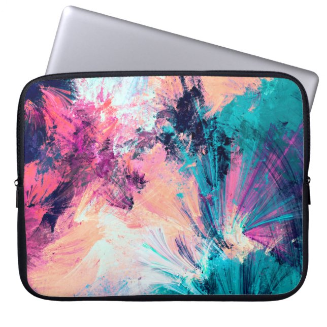 Capa Para Notebook Um lindo padrão futurista de multicores frias. Abs (Frente)