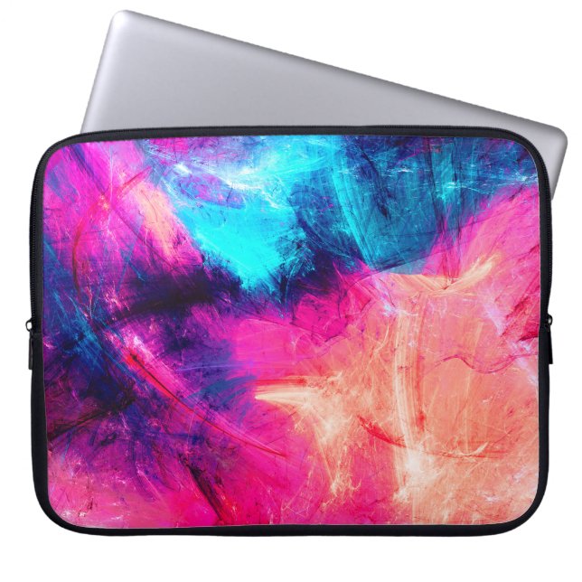 Capa Para Notebook Um lindo padrão futurista de multicores frias. Abs (Frente)