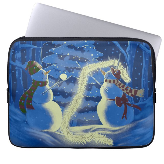 Capa Para Notebook Um Natal de Boneco de Neve (Frente)
