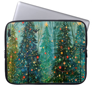 Capa Para Notebook Um Natal Floresta de Contos de Fadas Encantado