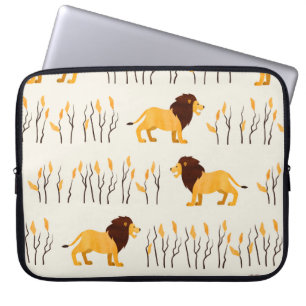 Capa Para Notebook Um padrão africano perfeito com leão bonito. vin
