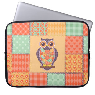 Capa Para Notebook Um padrão de coruja sem costura. Plano de fundo d