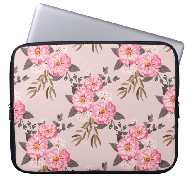 Capa Para Notebook Um padrão deslumbrante em flores de jardim. Flora (Frente)