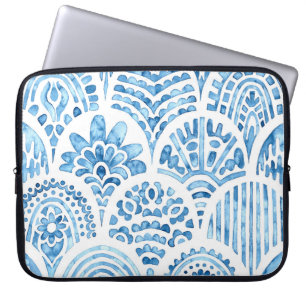 Capa Para Notebook Um padrão impecável de marroquino. Azulejo Wavy Vi