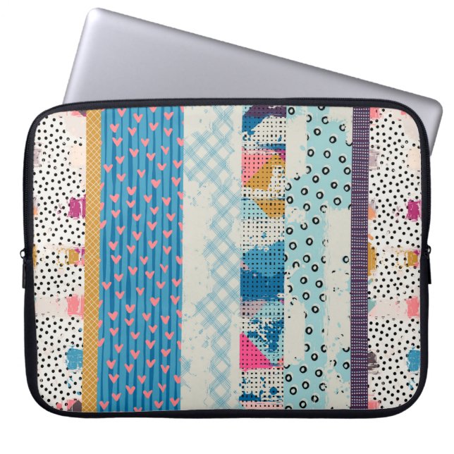 Capa Para Notebook Um padrão perfeito, azulejos de retalhos.  (Frente)