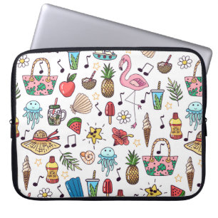 Capa Para Notebook Um padrão perfeito com elementos de verão. ilust