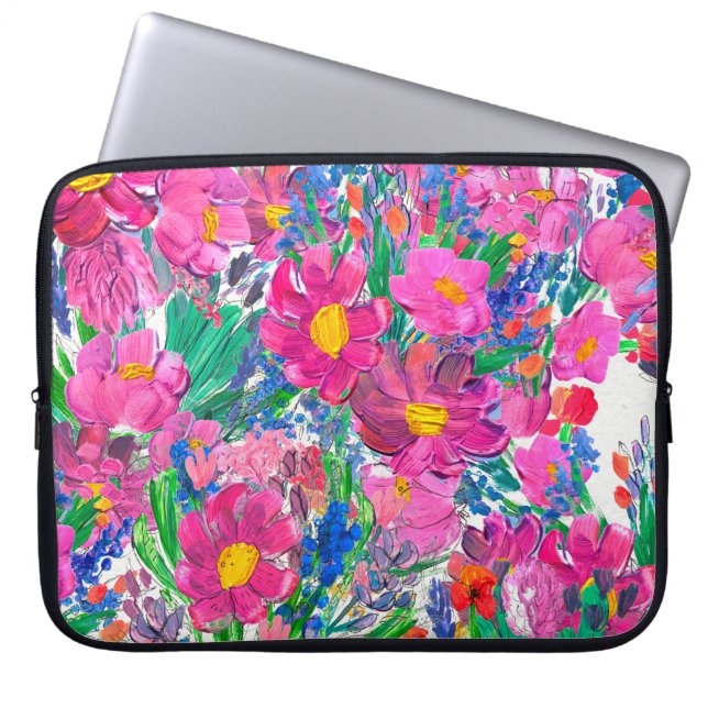 Capa Para Notebook Um padrão perfeito com flores bonitas. Watercolo (Frente)