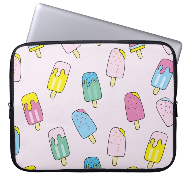 Capa Para Notebook Um padrão perfeito com sorvete bonito. Fruta ice c (Frente)