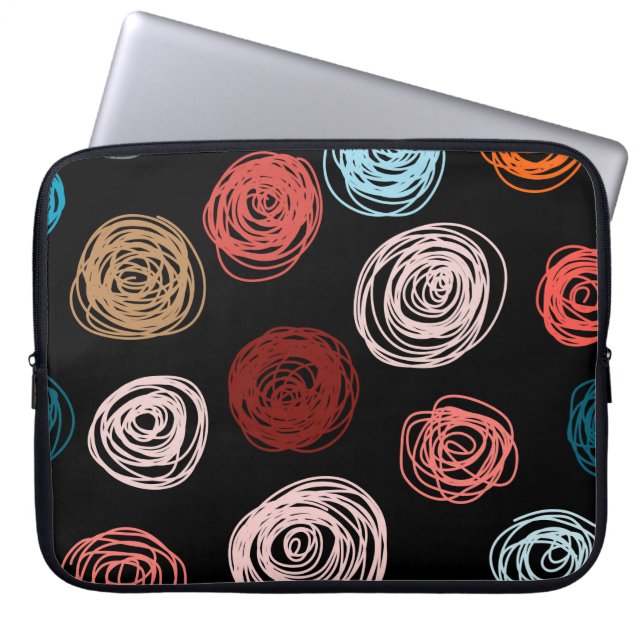 Capa Para Notebook Um padrão sem soldadura desenhou pontos abstrato.  (Frente)