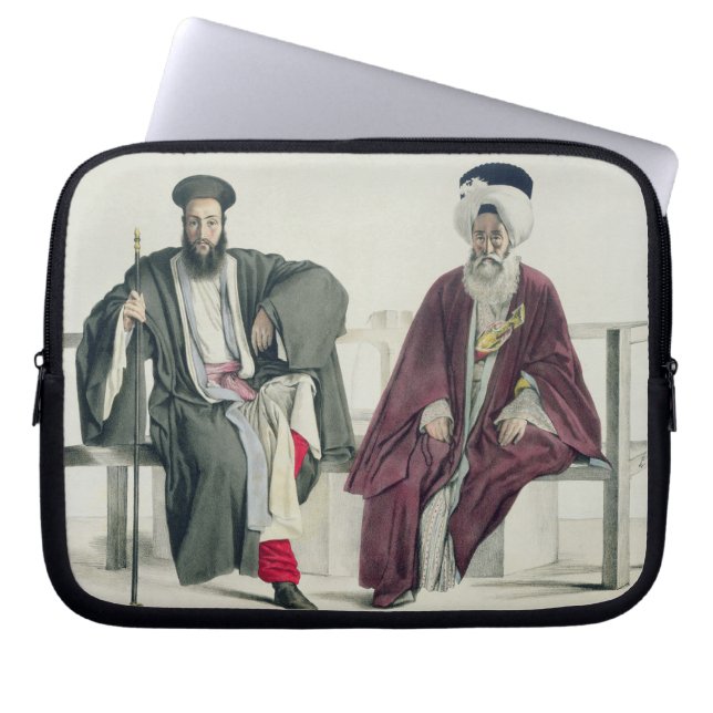 Capa Para Notebook Um padre grego e um turco, gravados pelo Thierry (Frente)