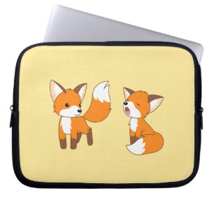 Capa Para Notebook Um par de rapinhas bonitas em amarelo