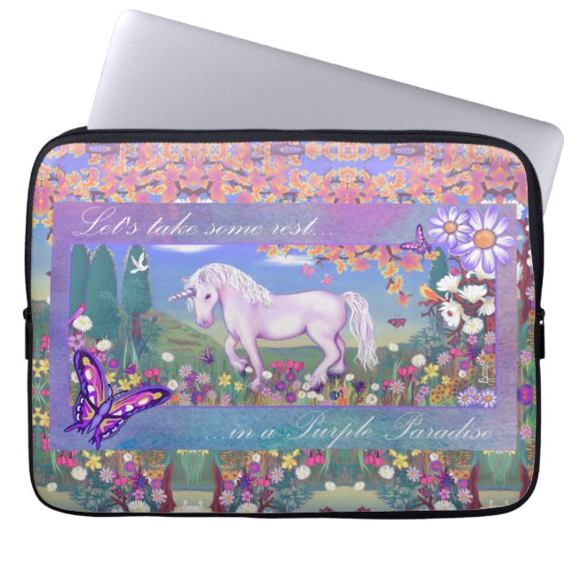 Capa Para Notebook Um paraíso roxo (Frente)