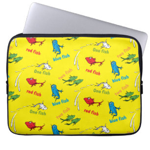 Capa Para Notebook Um Peixe Dois Peixes Padrão Amarelo