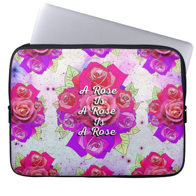 Capa Para Notebook Um Rosa é um Rosa é um Rosa (Frente)