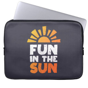 Capa Para Notebook Um sinal que diz diversão ao sol