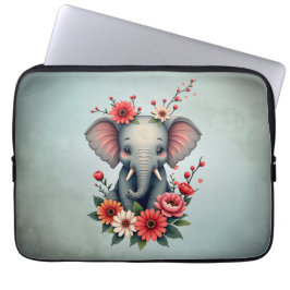 Capa Para Notebook Um toque do verão: O bebê elefante