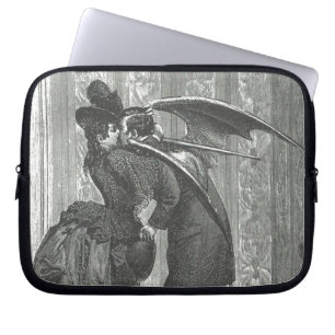 Capa Para Notebook Um Victorian do beijo/vampiro gótico 10" a bolsa