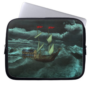 Capa Para Notebook Uma Bolsa de laptop do Mar Selvagem e Tempestade