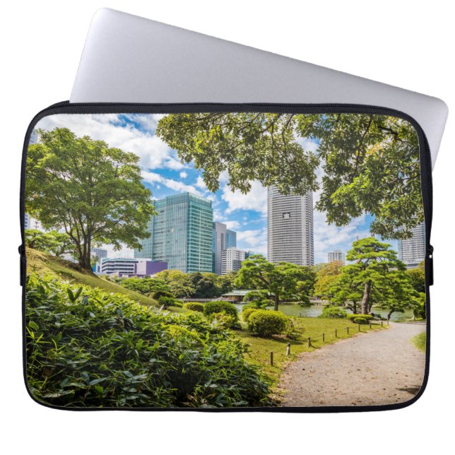 Capa Para Notebook Uma caminhada pelos jardins de Hama Rikyu, Tóquio (Frente)
