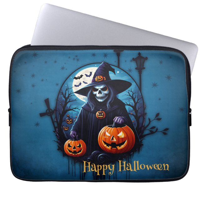 Capa Para Notebook Uma cena assustadora do Dia das Bruxas (Frente)