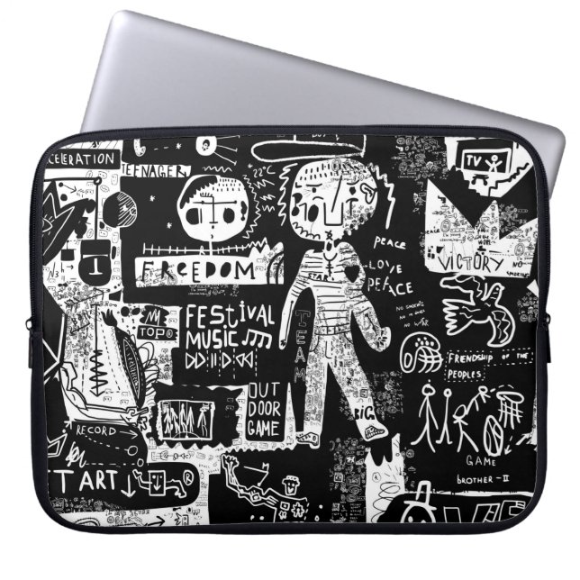 Capa Para Notebook Uma imagem que inclui uma pluralidade de símbolos. (Frente)