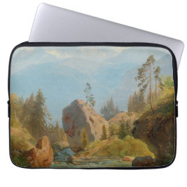 Capa Para Notebook Uma paisagem de montanha com Creek - Albert Zimmer