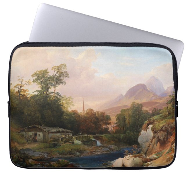 Capa Para Notebook Uma paisagem de montanha com um Smithy (Frente)