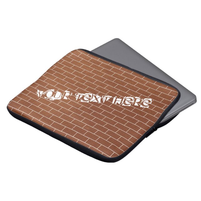 Capa Para Notebook Uma Parede de Tijolos - Adicione Seu Texto/Mensage (Frente Topo)