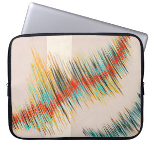 Capa Para Notebook Uma pintura de abstrato; linhas intermitentes disp