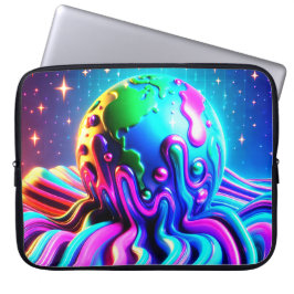 Capa Para Notebook Uma Terra Ousada e Multicolorida em uma Bolsa de E