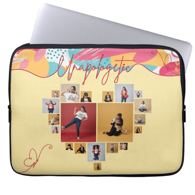 Capa Para Notebook Unapologetic Personalized Feminine Photo Collage (Frente)