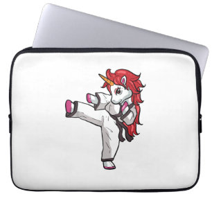 Capa Para Notebook Unicorn Karate Girl Taekwondo Jiu Jitsu MMA BJJ T-