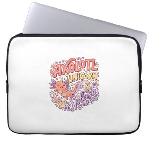 Capa Para Notebook Unicórnio Axolote Unicórnio Splash Caprichoso Bran