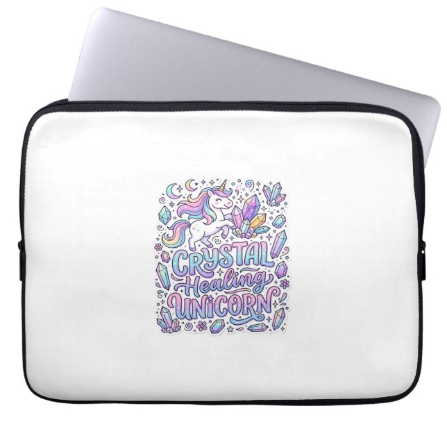 Capa Para Notebook Unicórnio Cristal Cura Presente Unicórnio Ideia Ve (Frente)