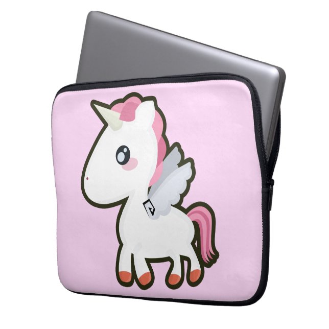 Capa Para Notebook Unicórnio de Kawaii (Frente Esquerda)
