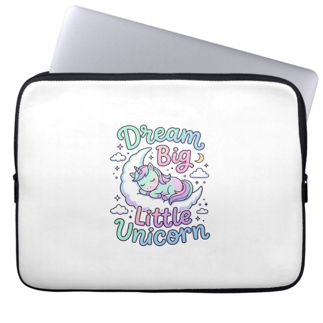 Capa Para Notebook Unicórnio Sonhe Grande Pequena Ideia de Presente d (Frente)